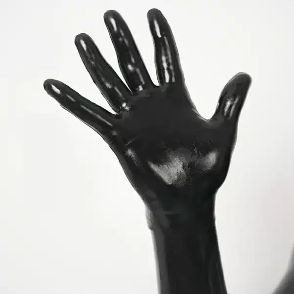 Silicone Black Realistic Short Gloves (2)