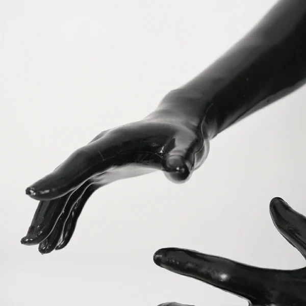 Silicone Black Realistic Short Gloves (3)