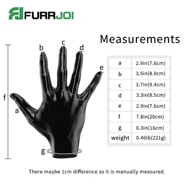 Silicone Black Realistic Short Gloves (4)