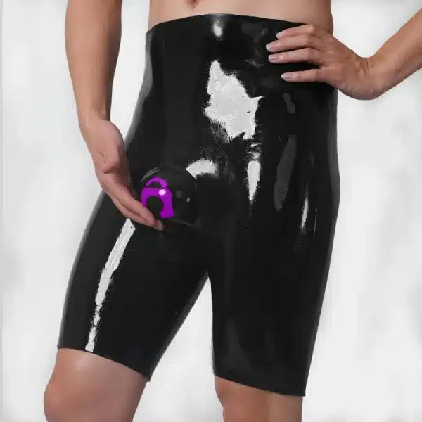 Silicone Crotch Bulge Short Pants-Black Base (10)
