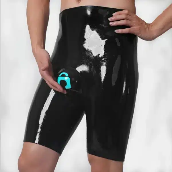 Silicone Crotch Bulge Short Pants-Black Base (11)