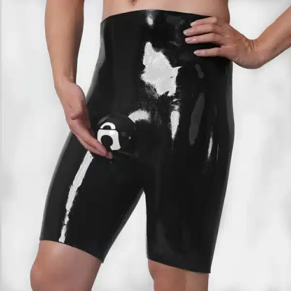 Silicone Crotch Bulge Short Pants-Black Base (3)