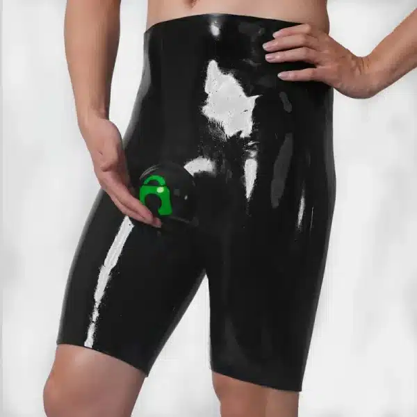 Silicone Crotch Bulge Short Pants-Black Base (4)