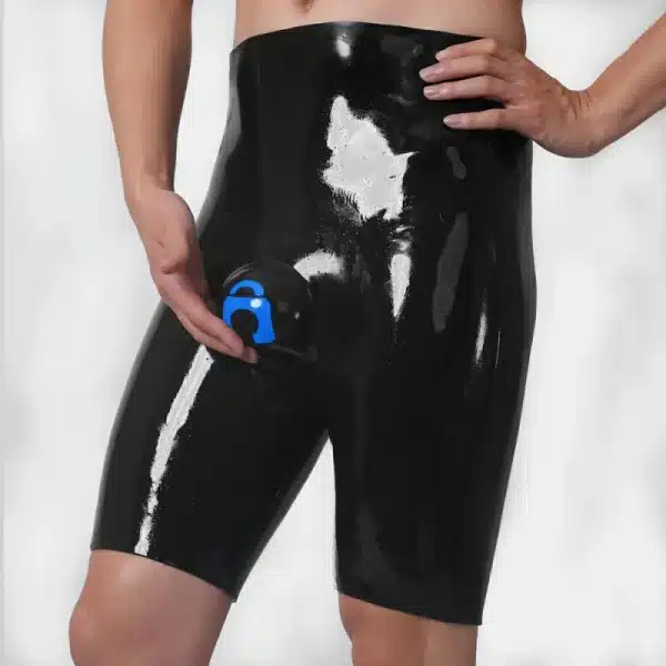 Silicone Crotch Bulge Short Pants-Black Base (6)