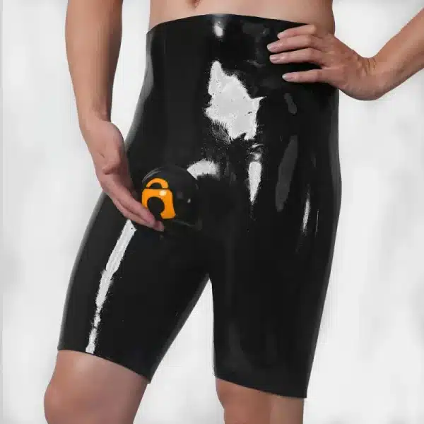 Silicone Crotch Bulge Short Pants-Black Base (7)