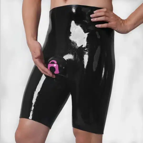Silicone Crotch Bulge Short Pants-Black Base (8)