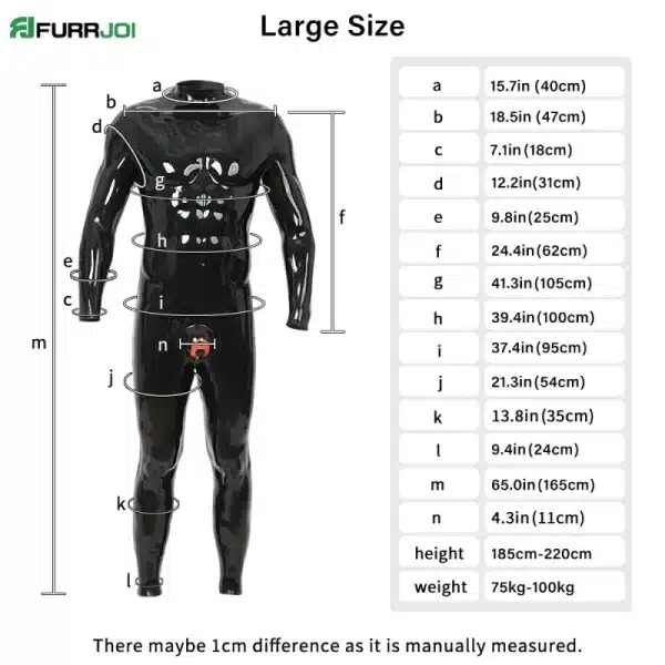 Silicone Lock Crotch Bulge Suit - Black Base
