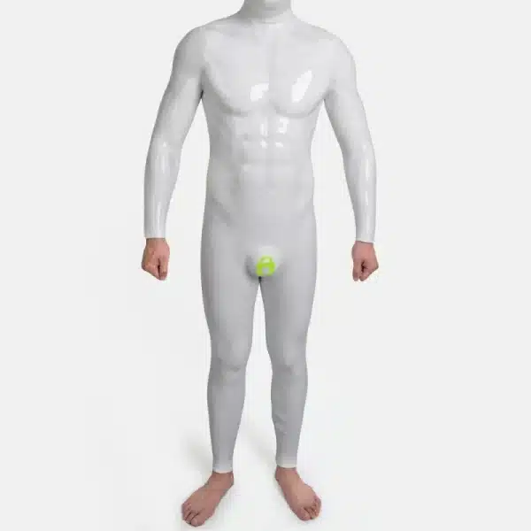 Silicone Lock Crotch Bulge Suit-White Base