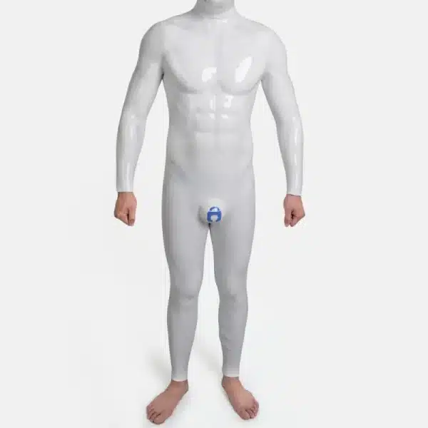 Silicone Lock Crotch Bulge Suit-White Base