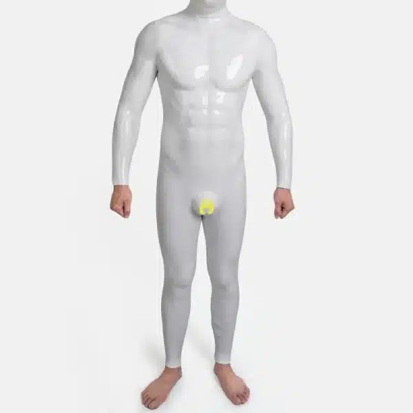 Silicone Lock Crotch Bulge Suit-White Base