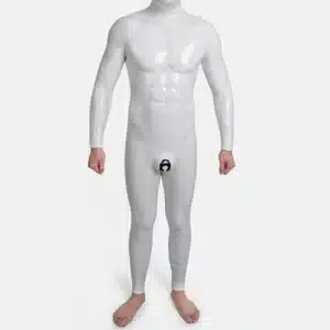 Silicone Lock Crotch Bulge Suit-White Base