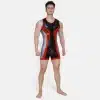 Silicone Short-Sleeved Open-Butt Bodysuit (1)