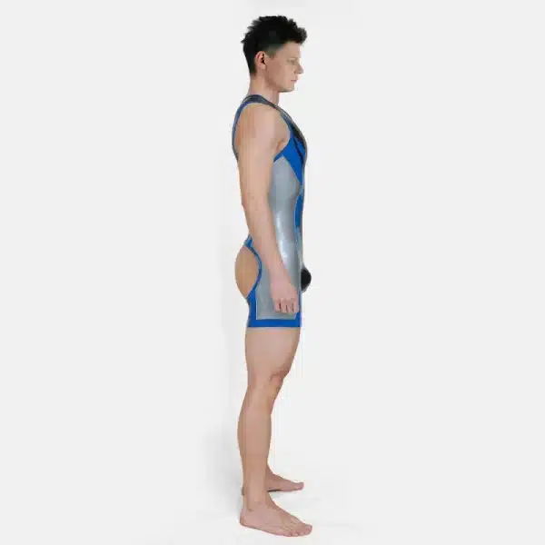 Silicone Short-Sleeved Open-Butt Bodysuit (13)