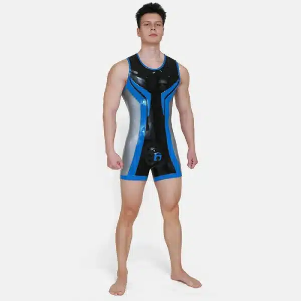 Silicone Short-Sleeved Open-Butt Bodysuit (15)