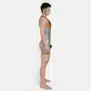 Silicone Short-Sleeved Open-Butt Bodysuit (19)