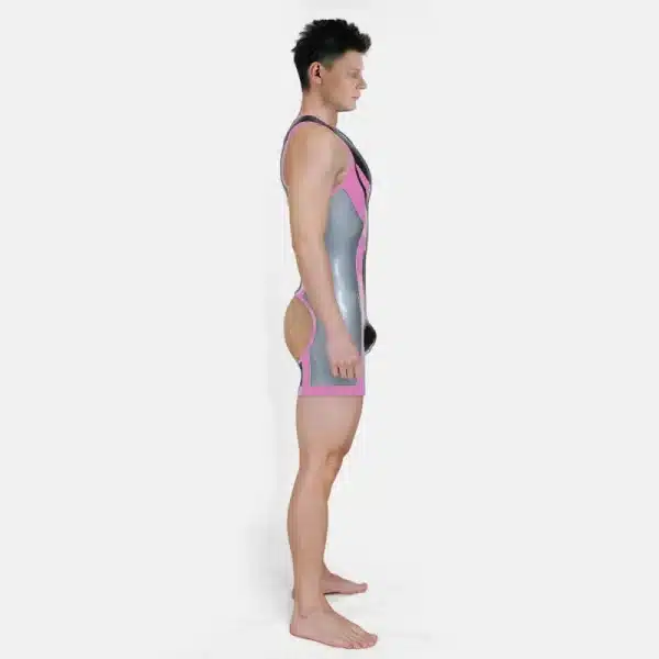 Silicone Short-Sleeved Open-Butt Bodysuit (22)