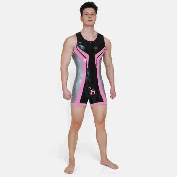 Silicone Short-Sleeved Open-Butt Bodysuit (24)