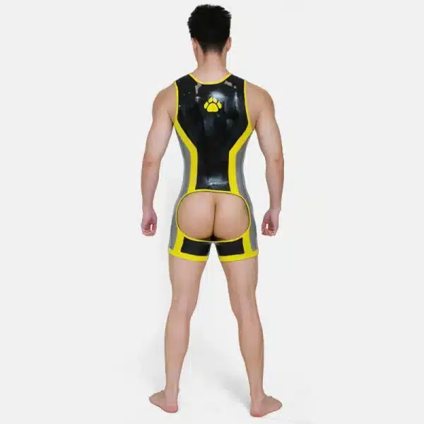 Silicone Short-Sleeved Open-Butt Bodysuit (26)