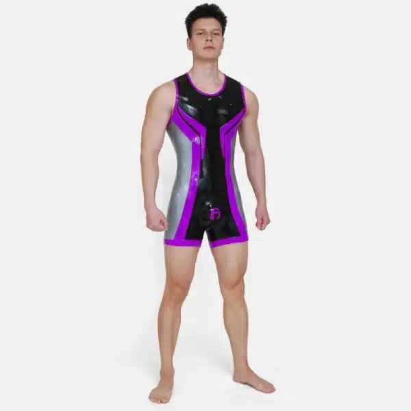 Silicone Short-Sleeved Open-Butt Bodysuit (30)