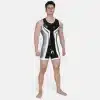 Silicone Short-Sleeved Open-Butt Bodysuit (9)