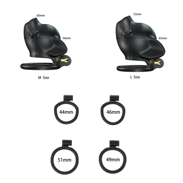 Silicone Toy Cat Drone Chastity Cage