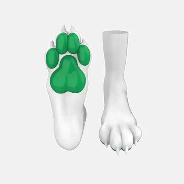 Silicone White Canine Feet — Colored (10)