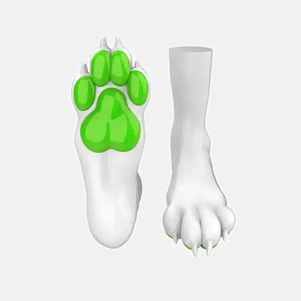 Silicone White Canine Feet — Colored (12)