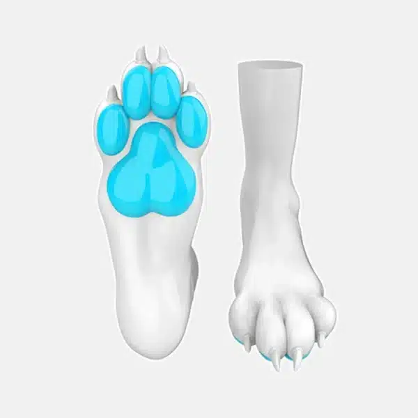 Silicone White Canine Feet — Colored (13)