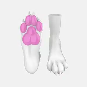 Silicone White Canine Feet — Colored (4)
