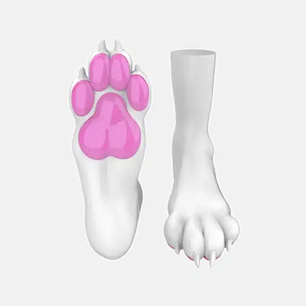 Silicone White Canine Feet — Colored (4)