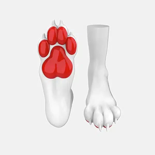 Silicone White Canine Feet — Colored (5)