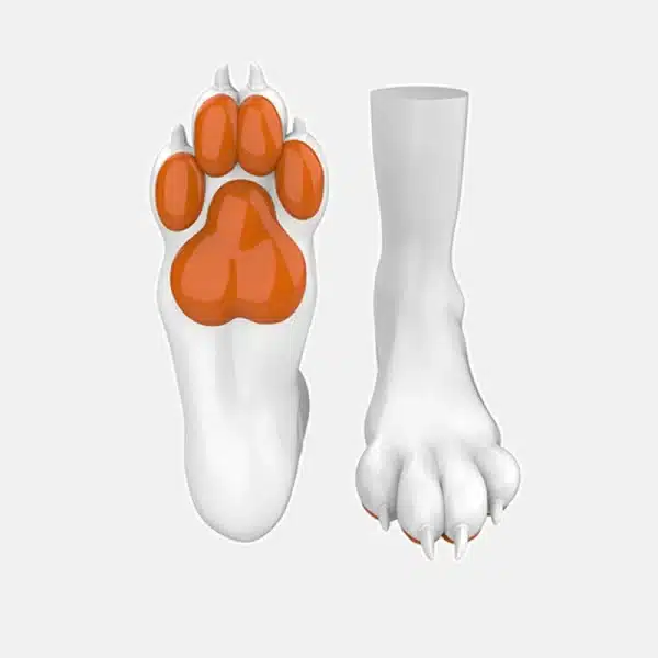 Silicone White Canine Feet — Colored (6)