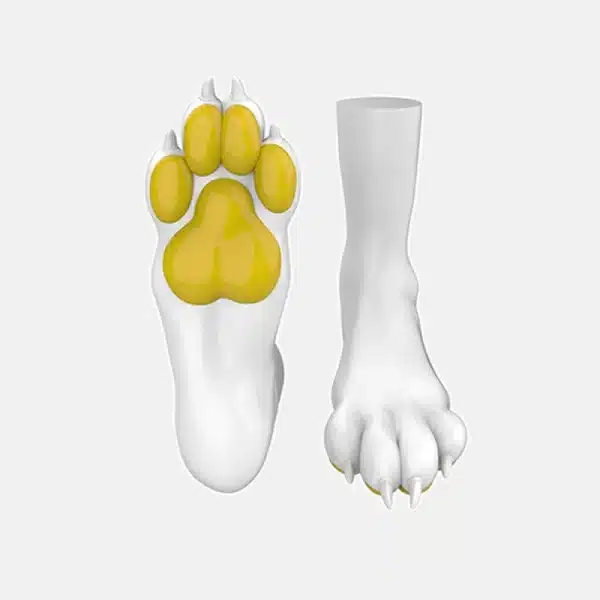 Silicone White Canine Feet — Colored (7)