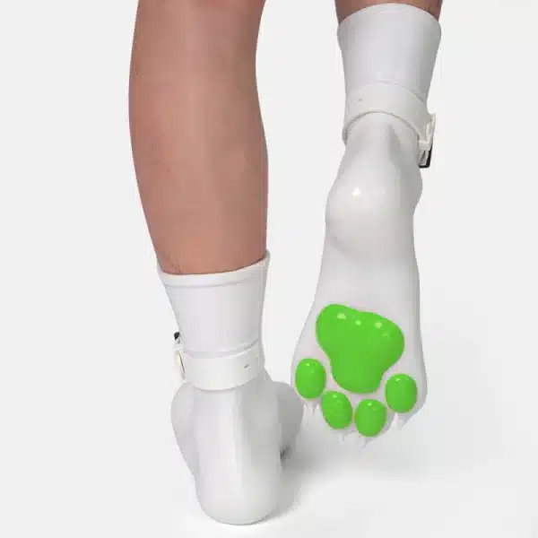 Silicone White Feet Paws with Bindings — Colored (11)