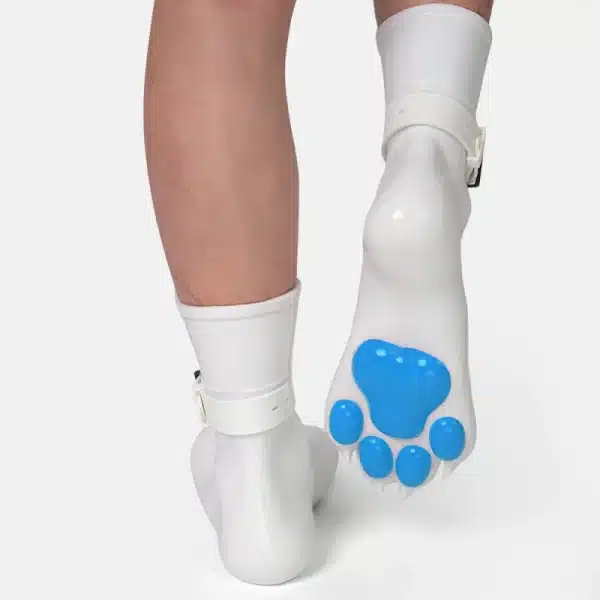 Silicone White Feet Paws with Bindings — Colored (12)
