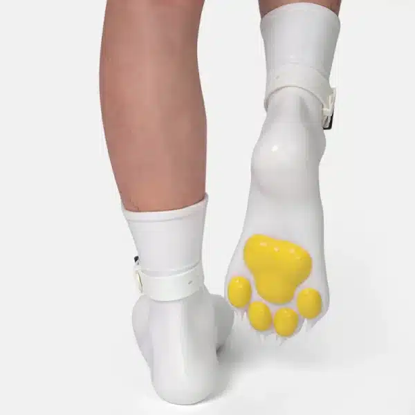 Silicone White Feet Paws with Bindings — Colored (3)