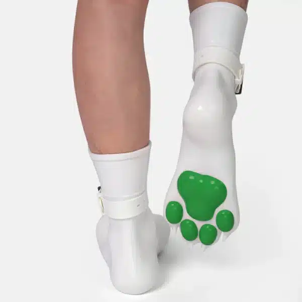 Silicone White Feet Paws with Bindings — Colored (5)