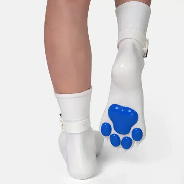 Silicone White Feet Paws with Bindings — Colored (6)