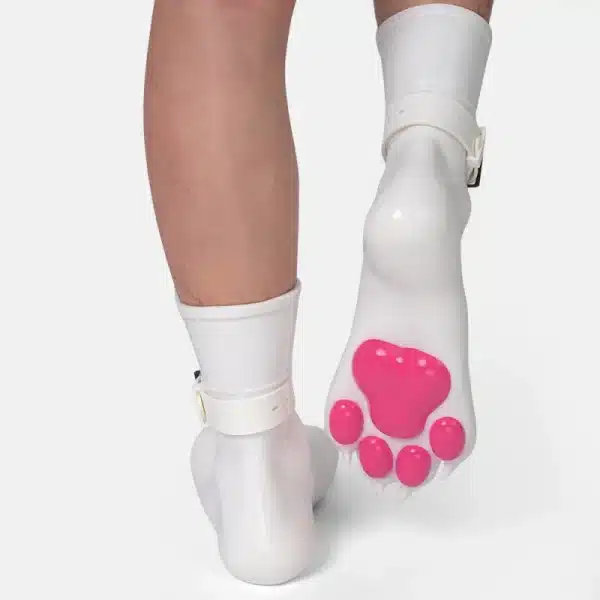 Silicone White Feet Paws with Bindings — Colored (7)
