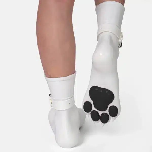Silicone White Feet Paws with Bindings — Colored (9)