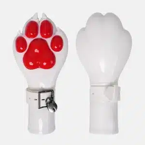 Silicone White Paws Fist Gloves — Colored (1)