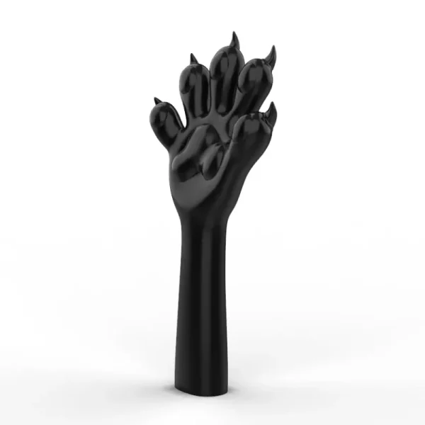 Slicone Black Furry Paws (1)