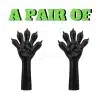 Slicone Black Furry Paws (2)