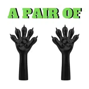 Slicone Black Furry Paws (2)