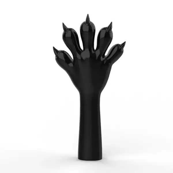 Slicone Black Furry Paws (3)