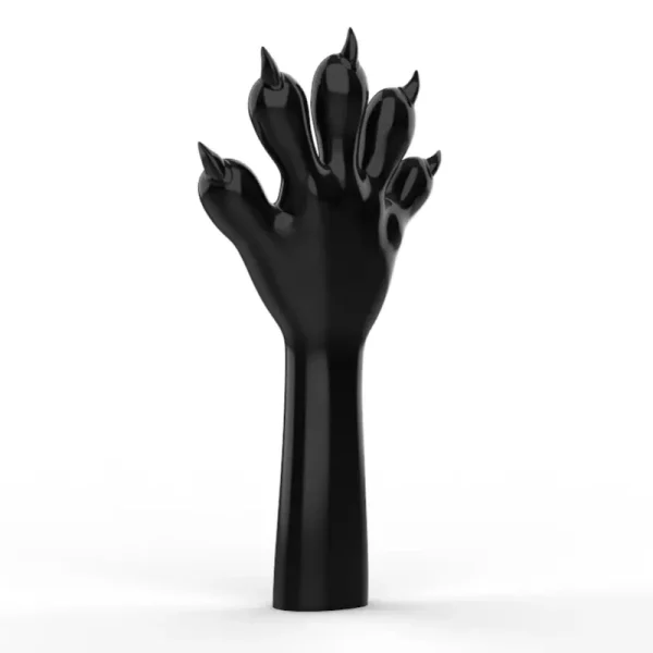 Slicone Black Furry Paws (4)