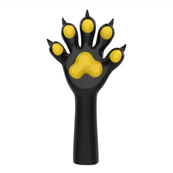 Slicone Black Furry Paws — Colored (12)