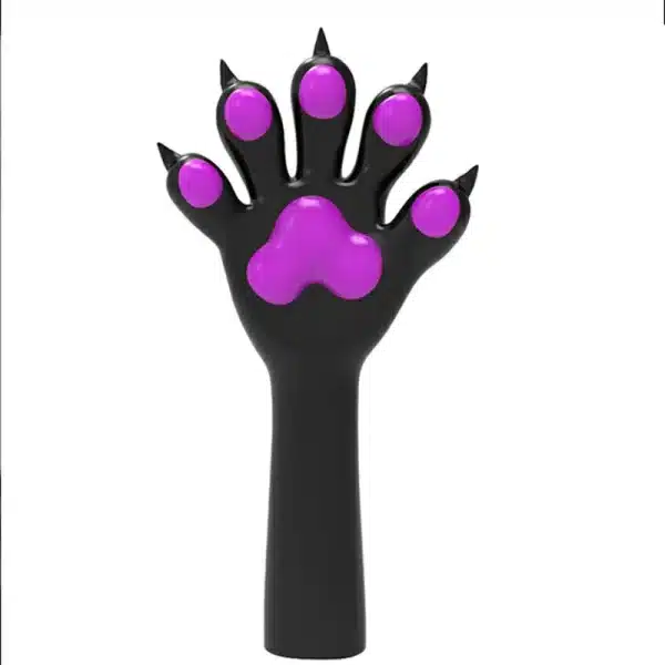 Slicone Black Furry Paws — Colored (7)