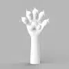 Slicone White Furry Paws (2)