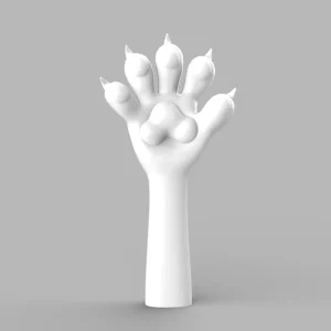 Slicone White Furry Paws (2)
